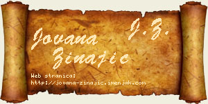Jovana Zinajić vizit kartica